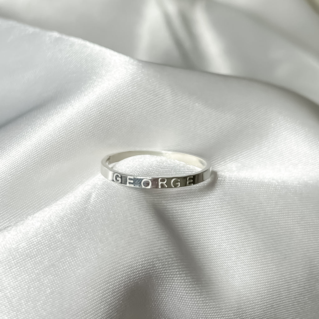 THIN PERSONALISED RING