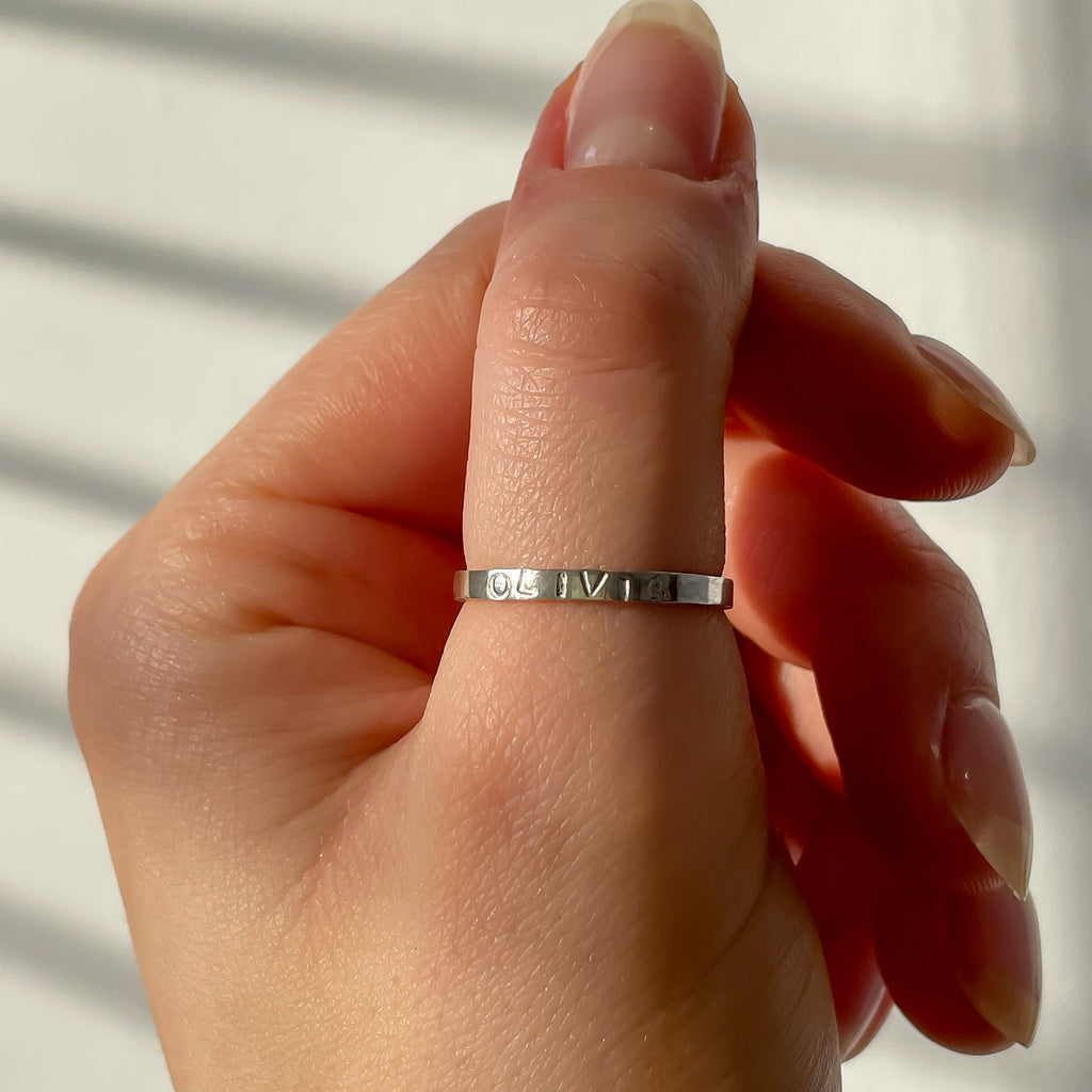 THIN PERSONALISED RING